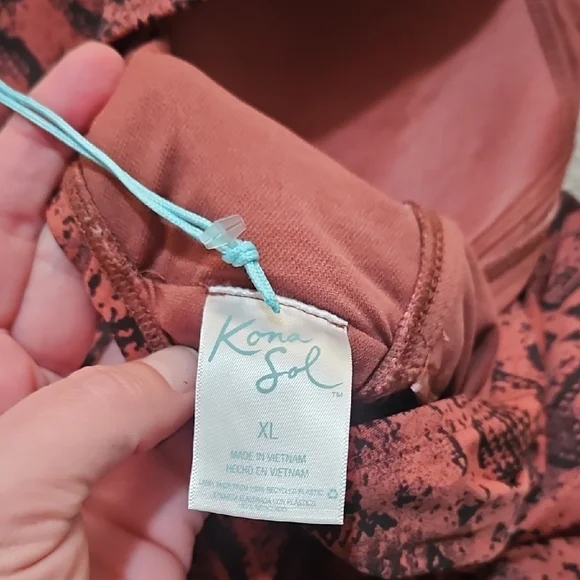 Kona Sol Snake Print Swim Camisole - Picture 2 of 3